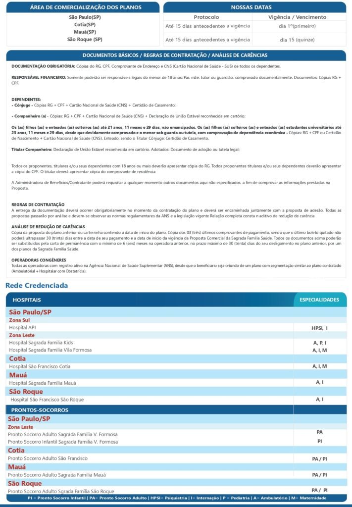 REDE CREDENCIADA PLANO DE SAUDE SAGRADA FAMILIA-PLANOS DE SAUDE SAGRADA FAMILIA SAUDE