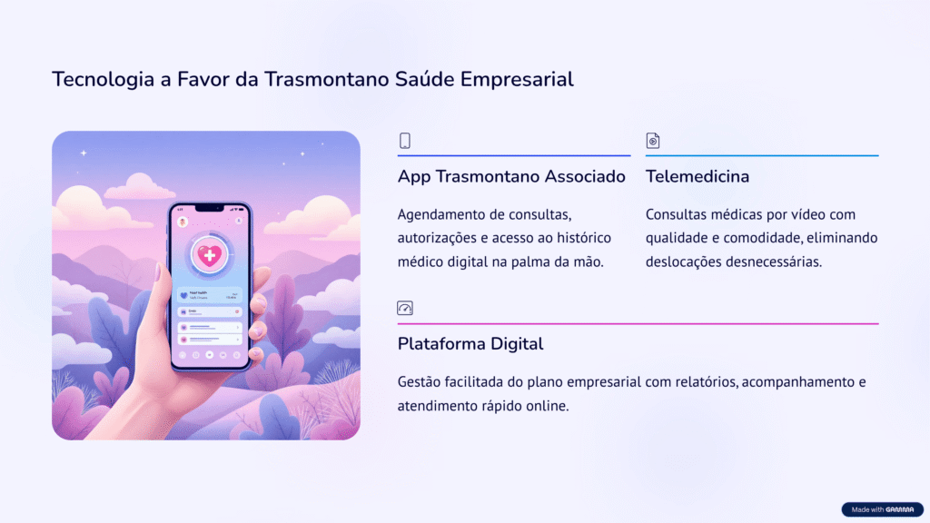 Tecnologia a Favor da Trasmontano Saude Empresarial